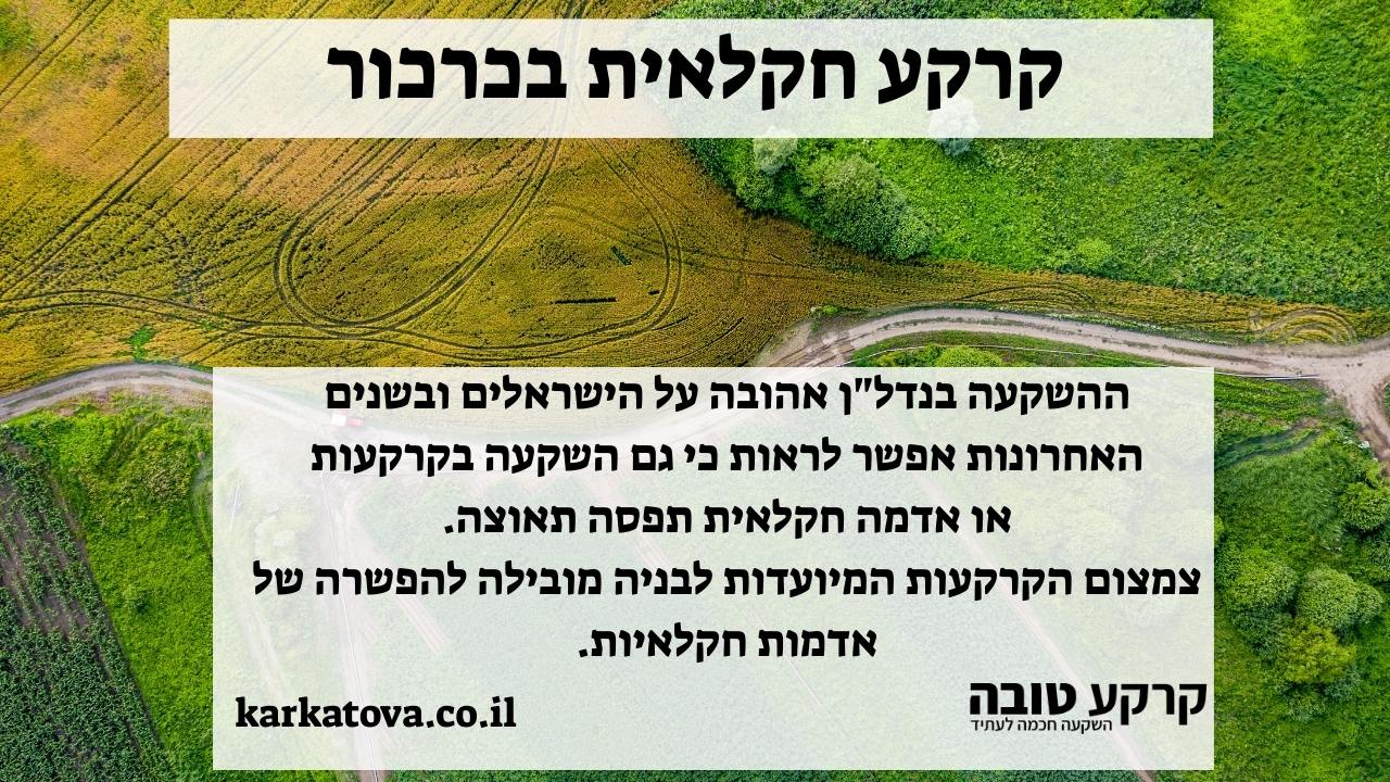 תמונה ראשית - קרקע חקלאית בכרכור
